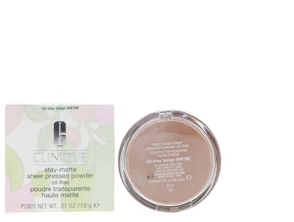 Clinique Stay-Matte Sheer Pressed Powder, 03 Stay Beige, 0.27 Ounce