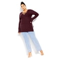 thumbnail image 1 of City Chic Women's Plus Size Longline Cross V-Neck Long Sleeve Jumper, 1 of 6
