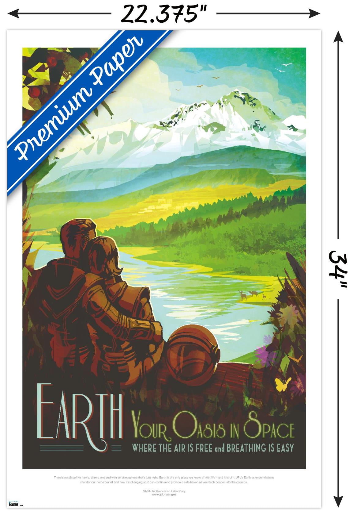 NASA - Earth Travel Poster Wall Poster, 22.375" x 34"