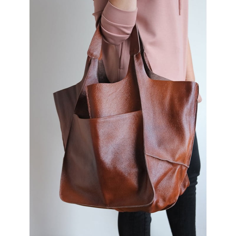 Karcher Women's Large PU Leather Satchel Handbag Work Tote Shoulder ...