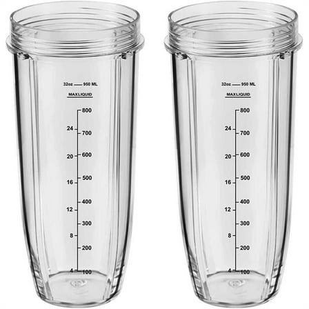 2Pcs 32OZ Blender Cups with Measuring Scale for BL484 BL486CO BL480 BL492W