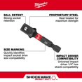 thumbnail image 3 of Juego de adaptadores Milwaukee 48-32-5033 1/4 Hex, 3 piezas, 3 of 4