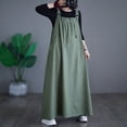 thumbnail image 3 of Joernso Women's Denim Overall Dress Loose Sleeveless Boho Jean Jumper Dress with Pockets Wide Hem Pinafore Dress with Adjustable Strap, 3 of 8
