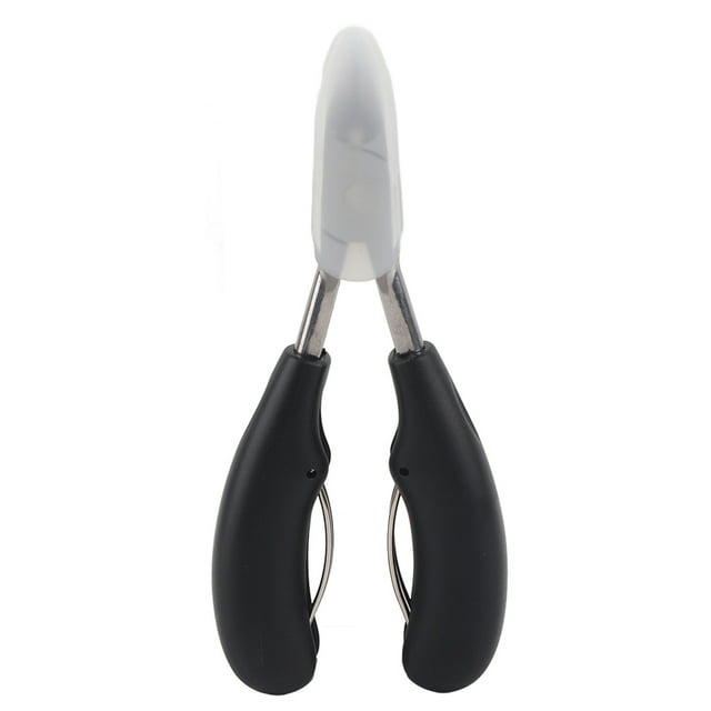 Cortaúñas de acero inoxidable para uñas encarnadas, tijeras para cutículas y pedicura, color negro.