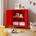 thumbnail image 5 of Small 2 Transparent Door Metal Storage Side Buffet Cabinet for Bed Room,Living Room,Entryway,Hallway,Home,Hotel,Office,Garage,Kitchen,1 Removable Shelf, 5 of 8