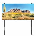 thumbnail image 3 of Saguaro Headboard, Blooming Brittlebush Superstition Wilderness by the Mountain Phoenix View, Upholstered Decorative Metal Bed Headboard with Memory Foam, Twin Size, Orange and Brown, by Ambesonne, 3 of 4