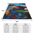 thumbnail image 3 of Sikiie Ice Blue Ocean Sea Turtle Ultra-Soft Micro flannel Blanket Luxury All Seasons Warm Blanket for Bedding Sofa and Travel (4 sizes)-40"x30", 3 of 7