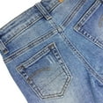 thumbnail image 2 of KIDSCOOL SPACE Big Girls Boys Jeans Shorts,Ripped Stretchy Simple Design Cute Summer Denim Pants,Blue,11-12 Years, 2 of 5