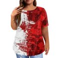 thumbnail image 4 of Vedolay Womens Plus Size Tops Womens Short Sleeve Tops Dolman V Neck T-Shirts Summer Casual,White L, 4 of 5