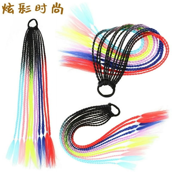 Nvzi-c 2Pcs Dirty Ponytail Wigs for Braided Ponytail Band Colored Hair Extensions for Hairpiece Wig with Bands Wigs Dreadlock Wig Colored Wig Color Wigs High Temperature Wire，J