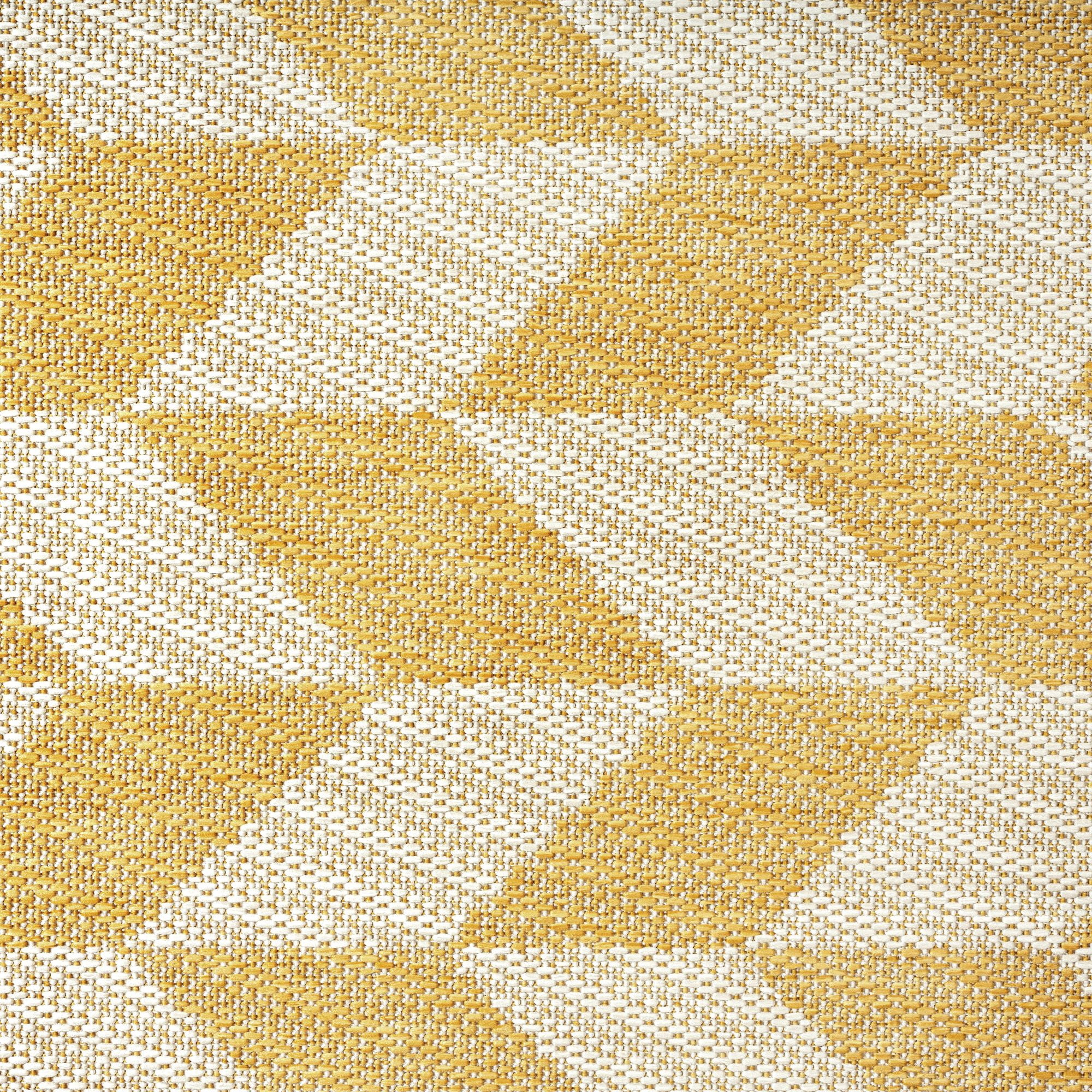 Nicole Miller New York Patio Country Calla Contemporary Herringbone Indoor/Outdoor Area Rug, Yellow/Cream, 6'6"x9'2"