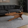 thumbnail image 4 of Camaflexi Mid Century Coffee Table, Solid Pine Wood Living Room Coffee Table, Castanho, 4 of 7