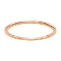 Stackable Expressions 10 Karat Rose Gold 1.2mm Half Round Satin Band