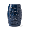 thumbnail image 5 of Tcbosik Outdoor Iron Side Table, Barrel Shape End Table, 12" Accent Table for Patio, Deck, Porch, Navy, 5 of 7
