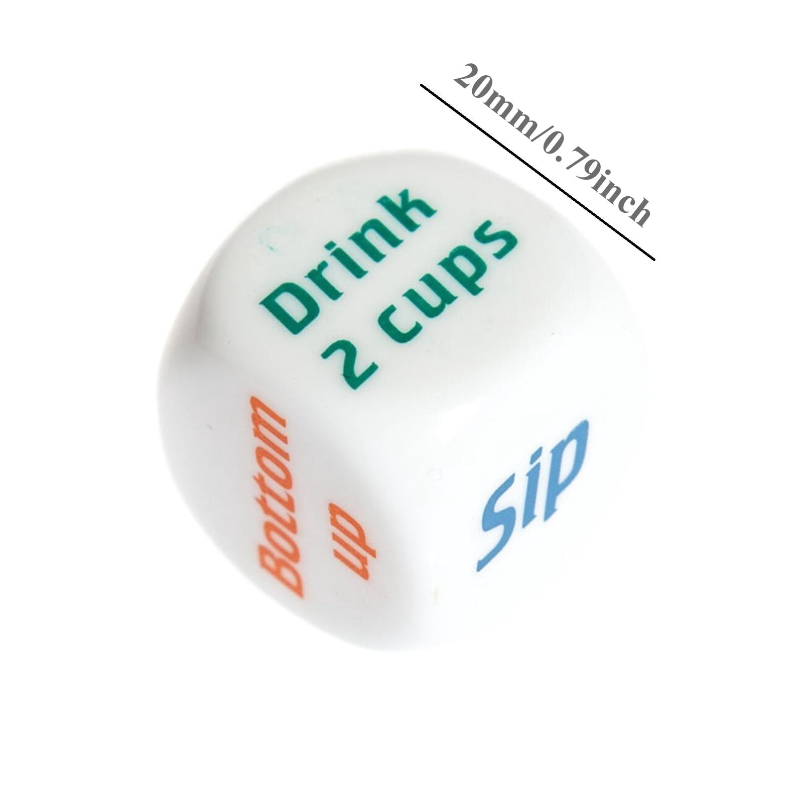 Fufafayo Party Dice Game, Drinking Game Dice for Adults, 20mm Acrylic Dice Set, Wagers Dice for Party Games Dinner Parties, Random Color Dice for Social Gatherings