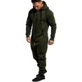 thumbnail image 2 of LAICAIW Combinaison à Capuche pour Hommes, Pyjama une Pièce à Fermeture Éclair, Combinaison de Jogging, 2 of 6