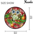 thumbnail image 4 of GZHJMY Merry Christmas Anti Fatigue Round Area Rug Christmas Owl Non Slip Absorbent Comfort Round Rug Floor Carpet Yoga Mat for Entryway Living Room Bedroom Sofa Home Decor (3' in Diameter), 4 of 7