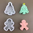 thumbnail image 3 of DIY Handmade Soap Making Supplies Silicone Fondant Molds Christmas Gingerbread Man Theme Cake Decorating Tools Molds, 3 of 8