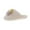 White, variant on Womens Cute Multicolor Smiley Flower Decor Fuzzy Mule Slides Thick Fluffy Fur Closed Toe Slip On Comfort Slippers for Cold Weather