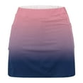 thumbnail image 4 of Njagoc3 Womens 3/4 Sleeve Scoop Neck Gradient Skort - Blue Ombre Design with Built-in Shorts, Summer Activewear, 4 of 5