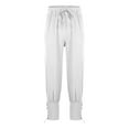 thumbnail image 5 of HOOMEUMY Men's Ankle Banded Cuff Renaissance Pants Medieval Stylish Trousers Pirate Cosplay Costume with Drawstrings White XXXL, 5 of 7