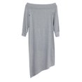 thumbnail image 4 of La túnica de de las mujeres remata el camiseto de la de manga larga informal del dobladillo irregular Gray S, 4 of 8