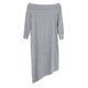thumbnail image 4 of Mujeres Slim Fit Off-Shoulder Manga Larga Side Slit High Low T-Shirts , Multicolor, Gris S Gray S Soledad las mujeres de las tapas de los hombros, 4 of 10