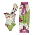 thumbnail image 2 of Lolmot Women's Sexy One-Piece Swimsuits with Printed One-Shoulder Swimsuit Bikini Long Skirt Two Piece Set, 2 of 5
