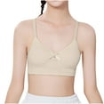 thumbnail image 6 of CYRBOKO Girls Bars, Breathable Thin Soft Comfortable Cami Seamless Bras Beige Size 14-15 T, 6 of 6