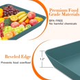 thumbnail image 3 of PYAN-6 pcs Serving Tray for Entertaining, Serving Platters for Snacks, Fruit, Cookies, Dessert, Reusable Plastic Trays for Serving Food and Pantry Organization in Kitchen & for Parties, (Green), 3 of 3