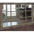 thumbnail image 1 of Extra Large Farmhouse Window Pane Mirror- 46"X36"- Rustic Barn wood Decorative Living Room, Overmantle, Bedroom, Wooden Country Wall Decor Horizontal Navy Blue, 1 of 3