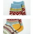 thumbnail image 4 of 5 Pairs Women's Winter Fashion Socks - Multicolor Thick Warm Crew Socks Wool Cotton, 4 of 5