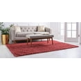 thumbnail image 2 of Unique Loom 3146101 6 x 9 ft. Davos Shag Rectangular Rug, Poppy, 2 of 2