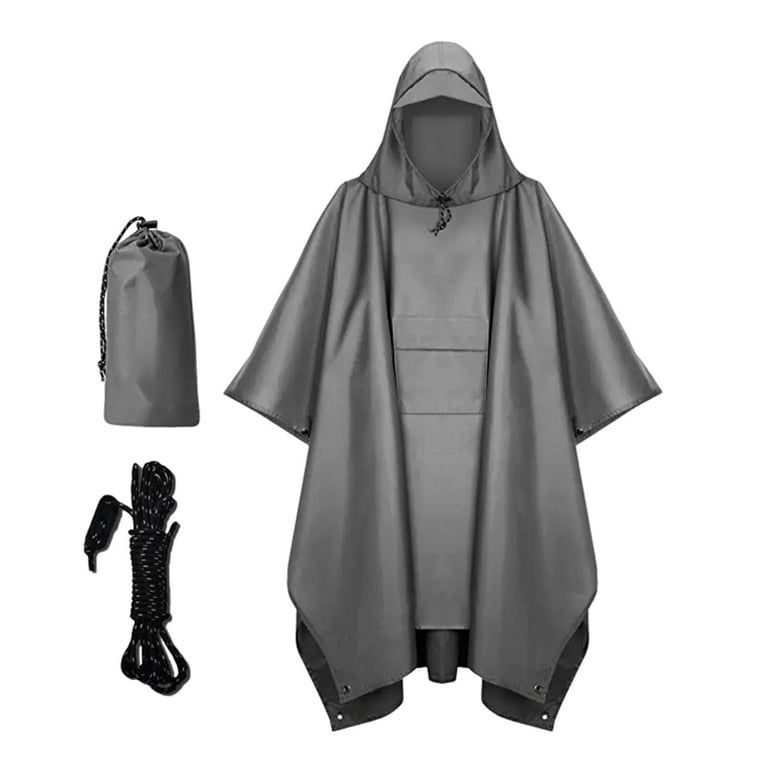 Hooded Rain Poncho Water Resistant Rain Coat Long Sleeve Hooded Rain Poncho Water Resistant Rain Coat Long Sleeve