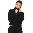 thumbnail image 3 of Enzo Womens Funnel Neck Pullover Half Zip Sweatshirt Size S-XL, 3 of 5