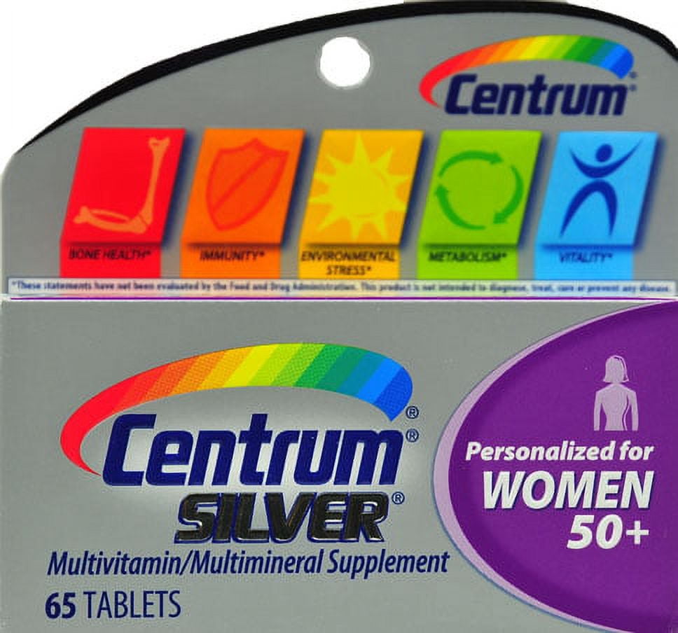 Centrum Silver Women's 50+ Multivitamin Tablets, 65 Count