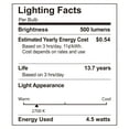 thumbnail image 6 of Better Homes & Gardens ST12 LED Light Bulb, 4.5 Watts (60W Equivalent) Soft White, E12 Base, 2 Pack, 6 of 10