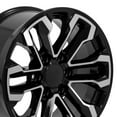thumbnail image 5 of OE Wheels CV69 18 Inch Rim Fits Silverado 1500 Style 6x139.7 18x8.5 Gloss Black Machined - Hollander 5905 (1), 5 of 5