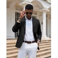 thumbnail image 2 of COOFANDY Mens Casual Blazer Slim Fit Suit Jacket Grey One Button Sport Coats & Blazers, 2 of 5