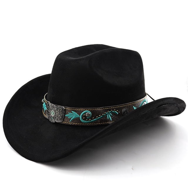 Classic Western Denim Curved Top Hat for Everyday Wear - Timeless Cowboy Style for All Seasons