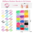 thumbnail image 2 of EEEkit 2000pcs Mini Hair Rubber Bands, 24 Colors Elastic Hair Ties with Organizer Box for Girls, 2 of 6