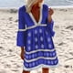 thumbnail image 2 of Vestido Bohemio Floral Con Cuello en V, Vestidos Estampados Personalizados, Vestido Informal Para Mujer, Vestido Suelto Informal de Manga Larga de Otoño Odeerbi  ODB114517, 2 of 4