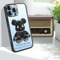 thumbnail image 6 of FIEWESEY iPhone 14 Case,iPhone 14 Pro Case,iPhone 14 Pro Max Case,Luxury Cool Bear Clear 3D Bear Shockproof Plating Phone Case Cover for iPhone 14 Series - iPhone 14 Pro (Black), 6 of 6