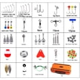 thumbnail image 4 of 343pcs Fishing Accessories Kit Including Tackle Box Fishing Hooks Weights Jig Heads Barrel Swivels, 4 of 6
