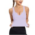 thumbnail image 2 of Yuyuzo Crop Tops for Women Sleeveless Shirts Deep V Neck Going out Tops Ribbed Knit Basic Tees, 2 of 4
