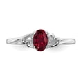 thumbnail image 5 of Sterling Silver Rhodium-plated Created Ruby Ring, 5 of 6