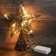 thumbnail image 2 of Decoración para árbol de Navidad CVHOMEDECO Black Star con luces LED, 2 of 7