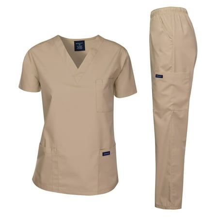 

Dagacci Medical Uniform Unisex Scrubs Set Scrub Top and Pants