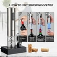 thumbnail image 4 of Secura Electric Wine Opener, Automatic Electric Wine Bottle Corkscrew Opener with Foil Cutter, Rechargeable (Stainless Steel), 4 of 7
