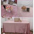 thumbnail image 3 of YOUR CHAIR COVERS - 90 x 132 Inch Rectangular Crushed Velvet Tablecloth for Weddings, Quinceanera, Events or Baby Shower - Dusty Rose, 3 of 6